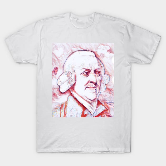 Adam Smith Portrait | Adam Smith Artwork | line art 3 T-Shirt by JustLit